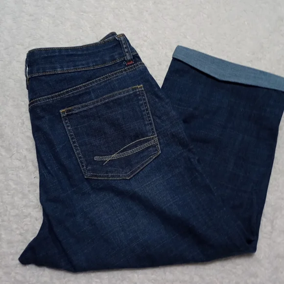 Wrangler Blue Wide Leg Capri Jeans - Picture 9 of 9